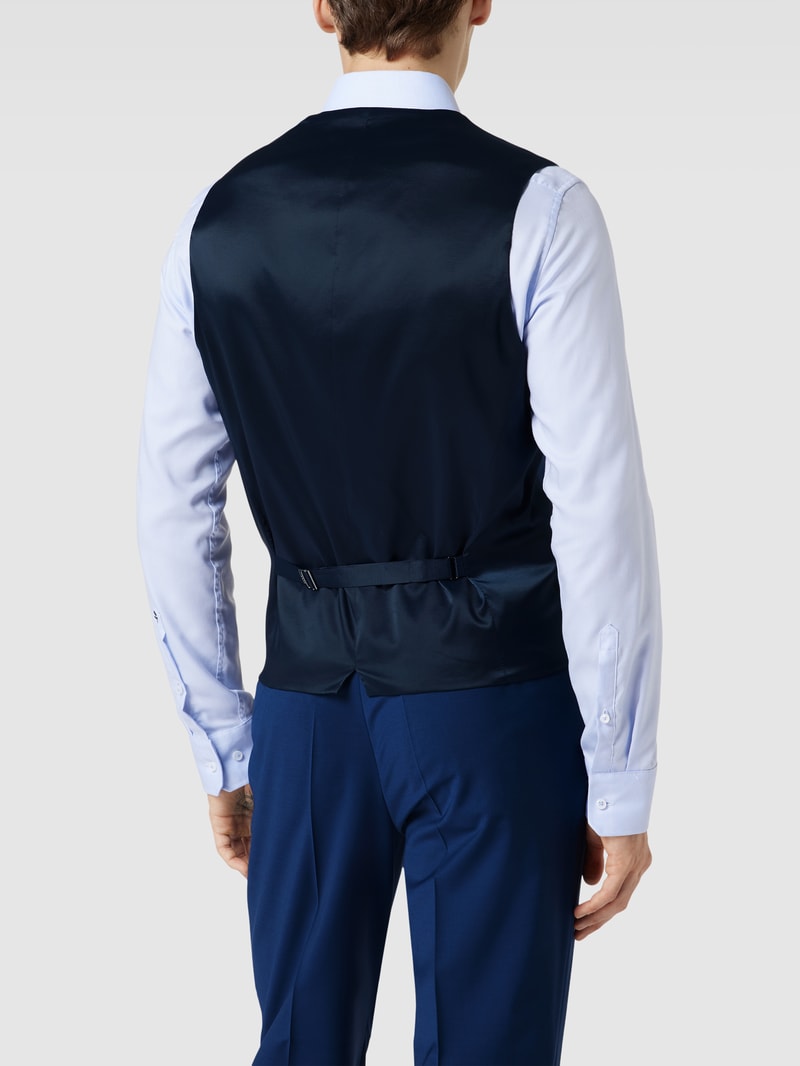 Weste mit Paspeltaschen in royalblau