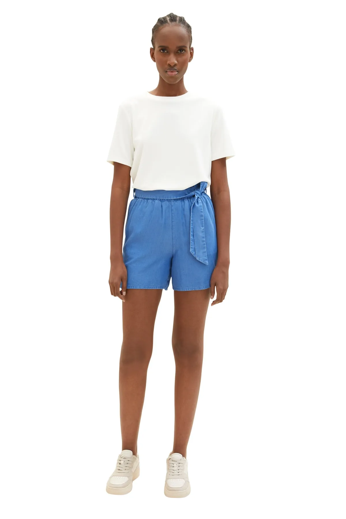 Tom Tailor Denim  Shorts - Blau - Hoher Bund