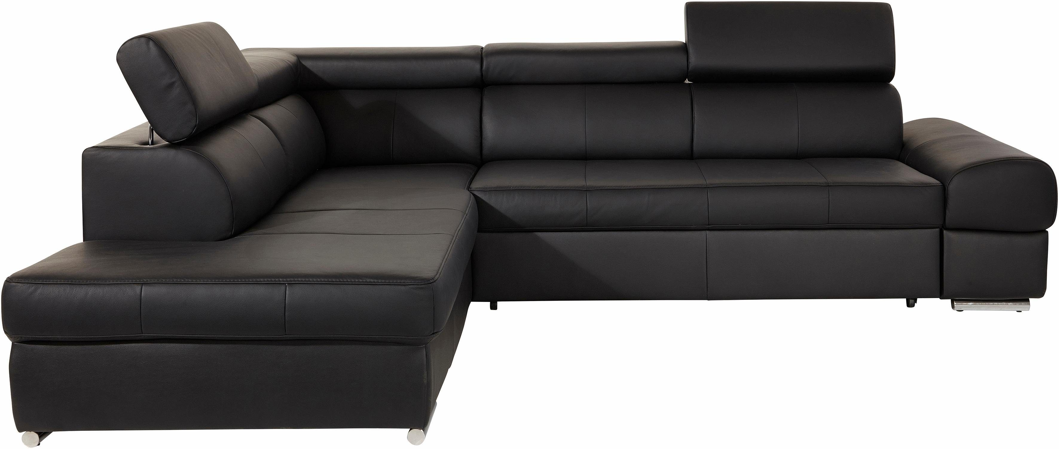 sit&more Ecksofa Broadway, mit verstellbaren Kopfteilen, wahlweise mit Bettfunktion