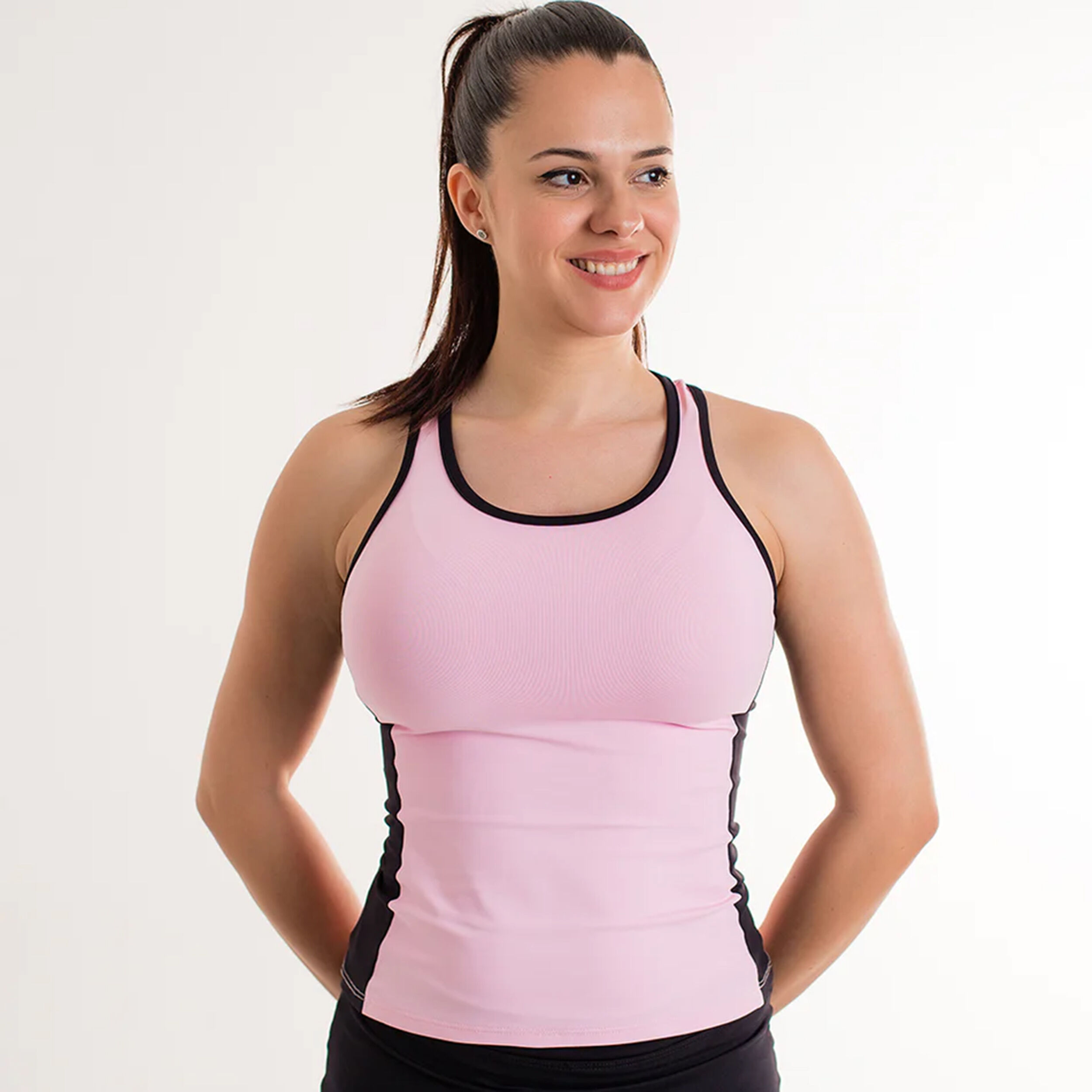 Love Tank-Top Damen - Rosa, Schwarz