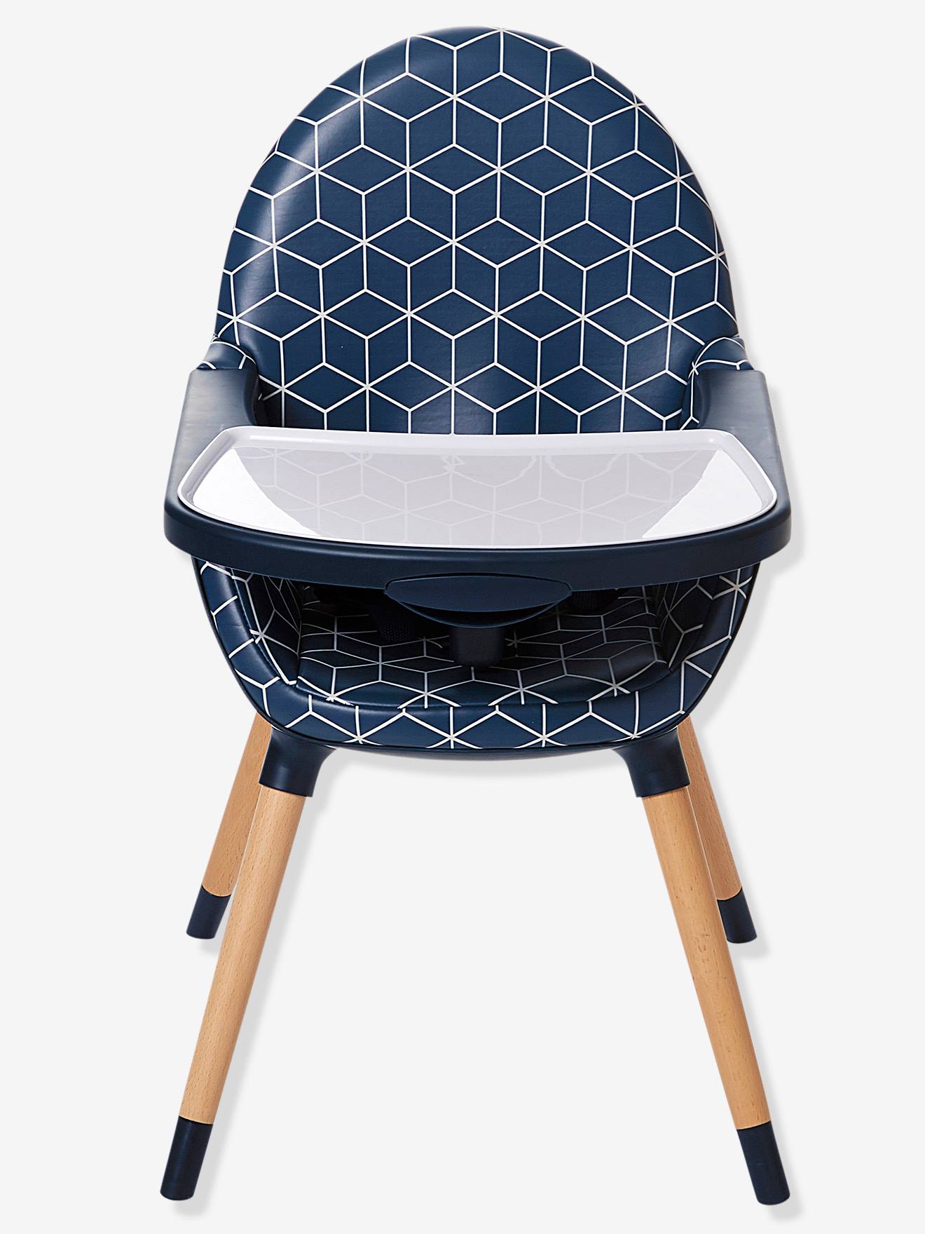 Chaise haute évolutive 2 hauteurs TopSeat bleu imprimé