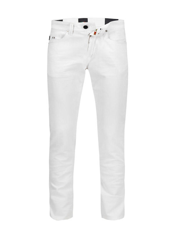 tramarossa, Jeans 1980, Slim Fit, Baumwoll-Stretch, white used