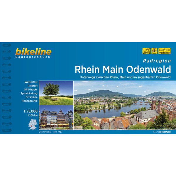 Rhein Main Odenwald 1 : 75 000 - Radwanderführer