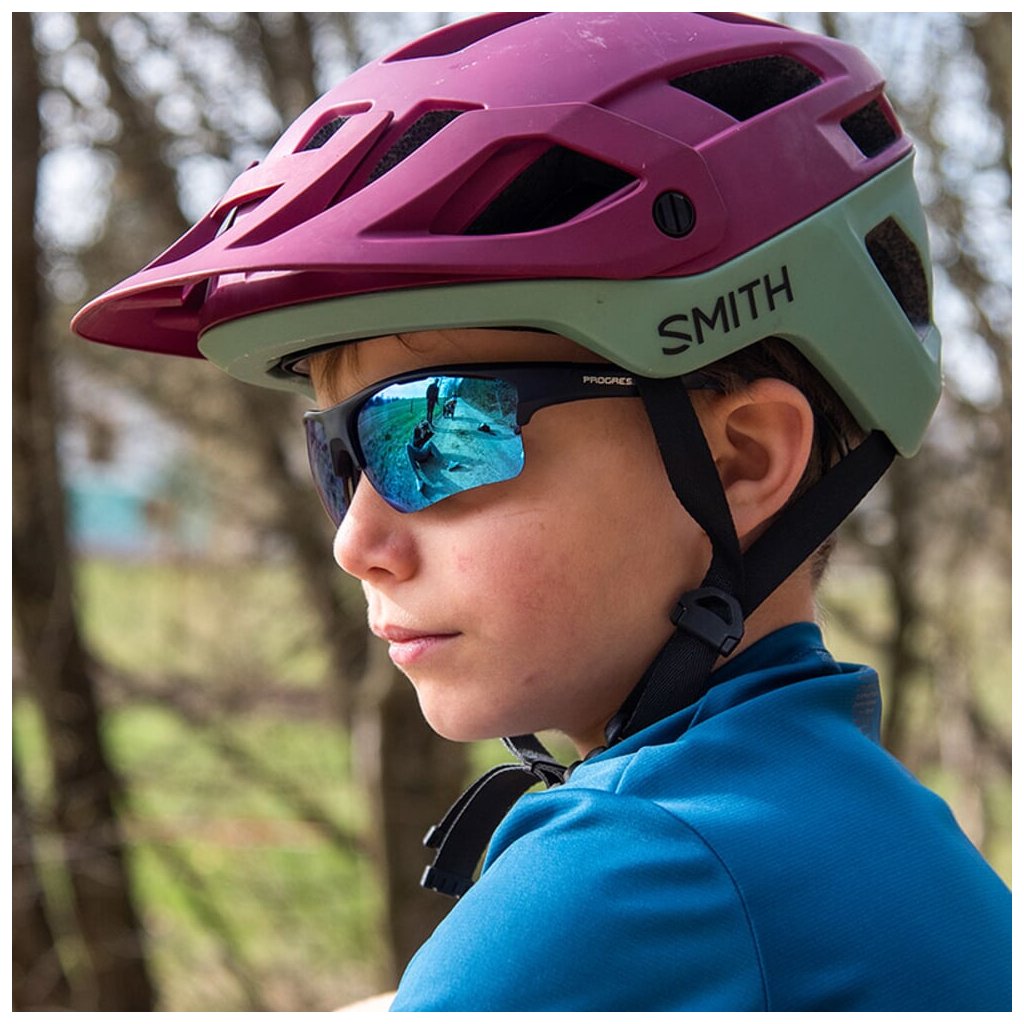 Progress Juno Blu-R Navy Sportsonnenbrille für Kinder