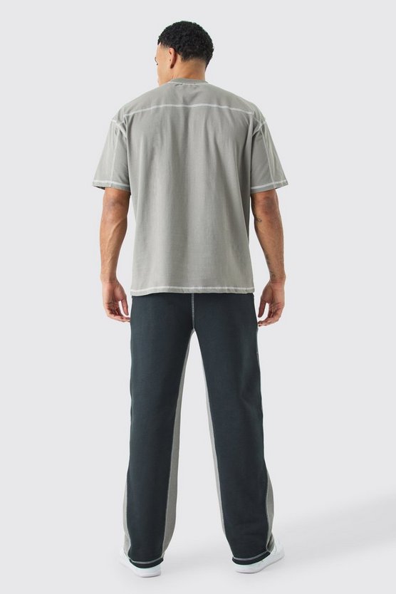 Lockere Jogginghose mit Worldwide Kontrast-Naht