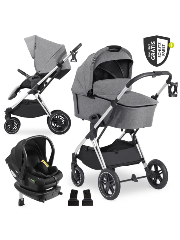 Hauck 4in1 Kinderwagen-Set Vision X Trio Set - inkl. i-Size in grau,silber günstig kaufen onesize