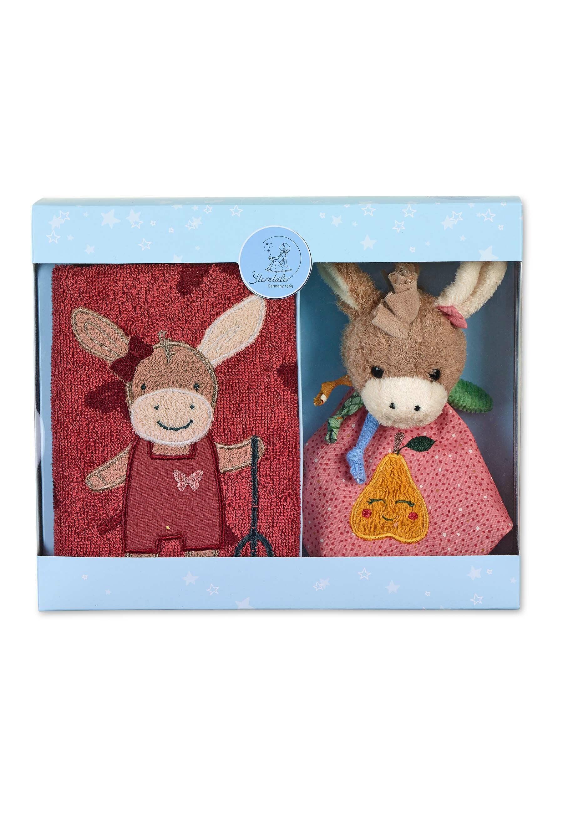 Baby Geschenk-Set Esel Emmily Rosenholz