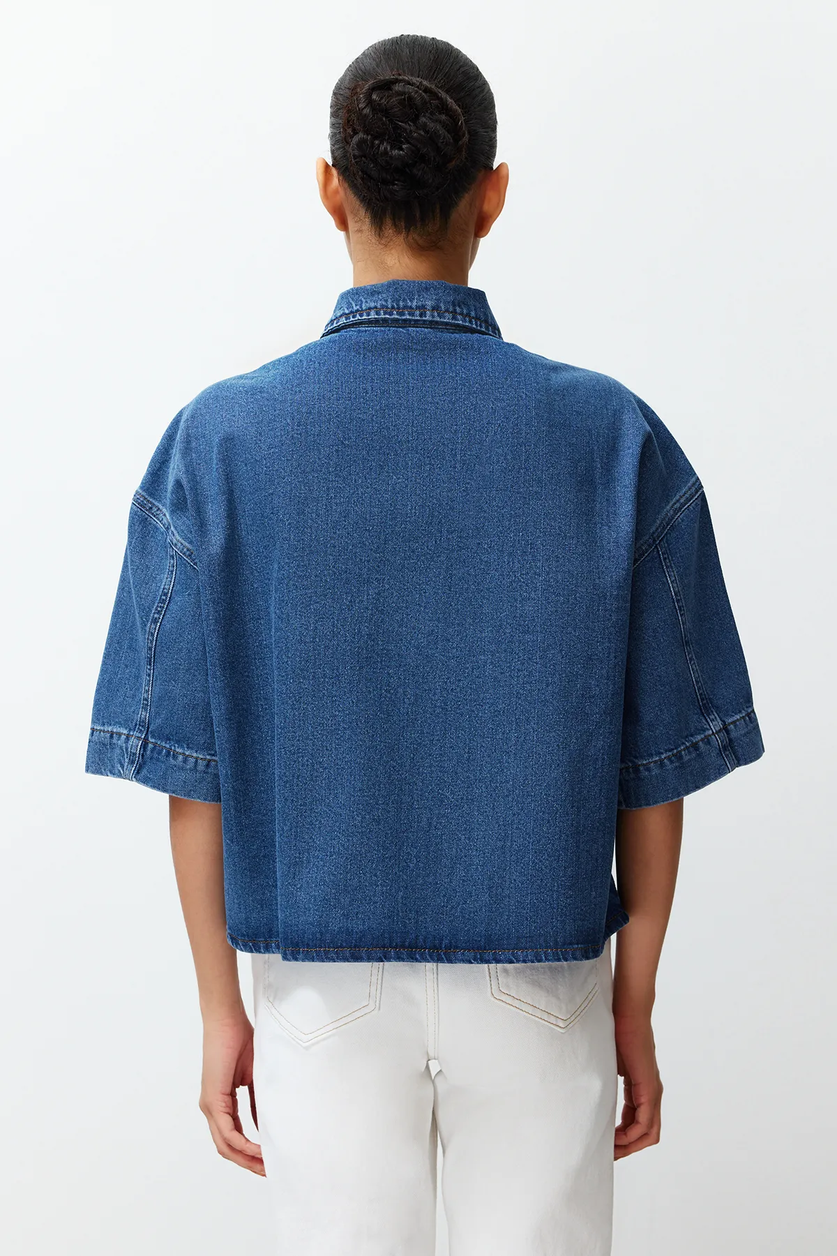 Trendyol Collection  Hemd - Blau - Figurbetont
