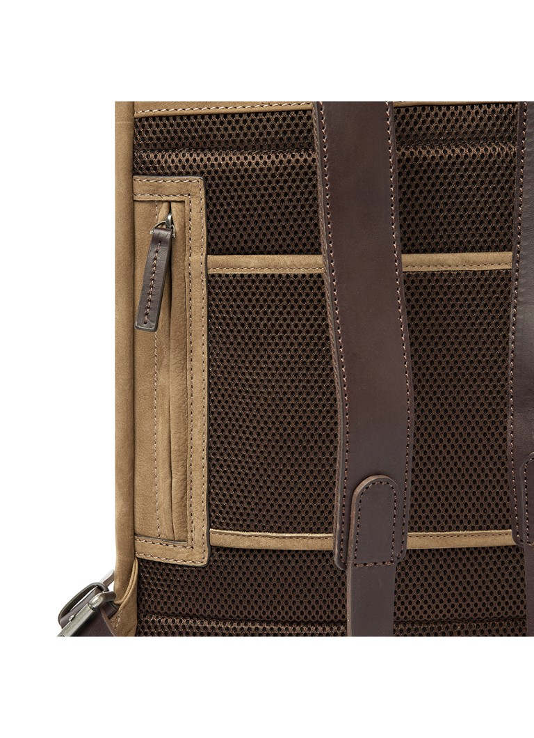 Castelijn & Beerens Nubuck mugursoma ar 15 collu klēpjdatora nodalījumu