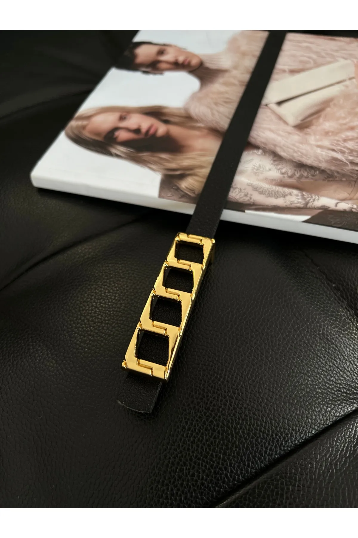 Fiori  2er-Pack Produkt Basic Damen-Hosengürtel, Jackengürtel, Kleidergürtel mit dünner Kettenschnalle