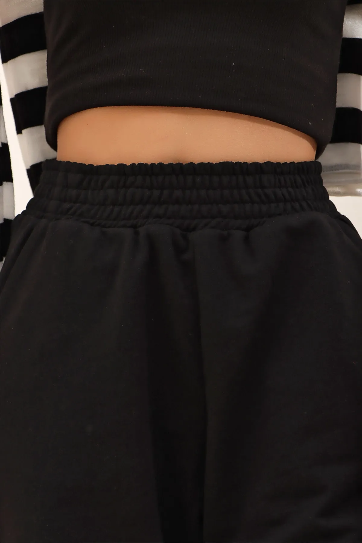 Trend Alaçatı Stili  Jogginghose - Schwarz - Jogger