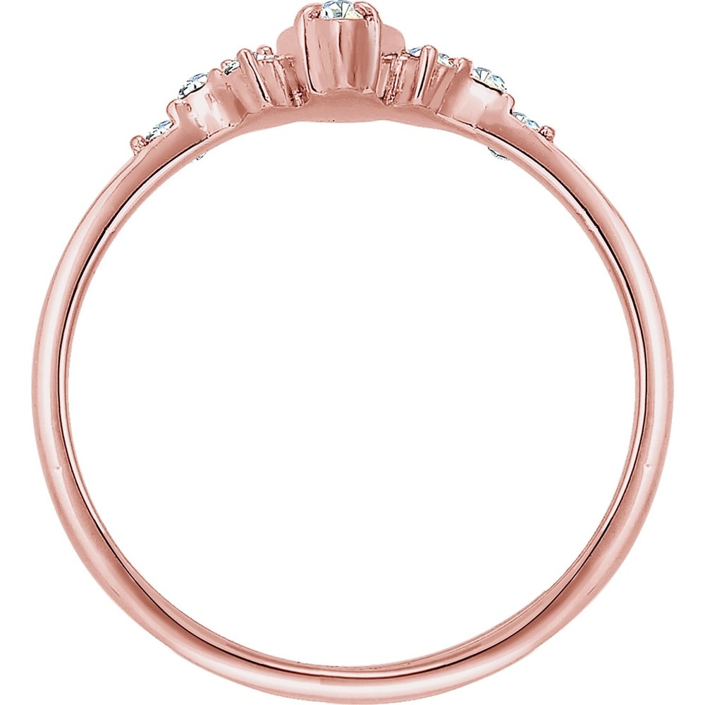 Elli Bague pour femme 925 Argent or rose Bague