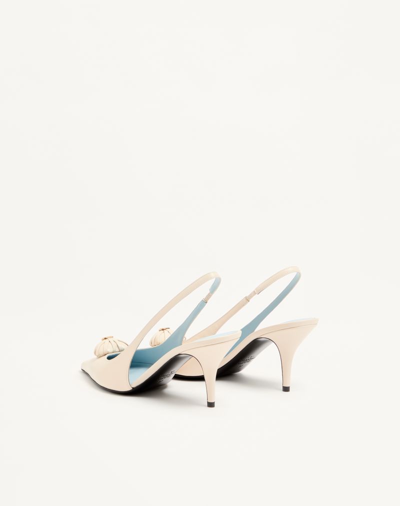 Coeur Royal Slingback Décolleté em pele de cabra 75 mm