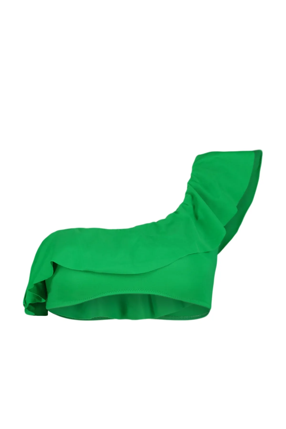 Trendyol Collection  Grünes One-Shoulder-Rüschen-Bikinioberteil TBESS21BU0039