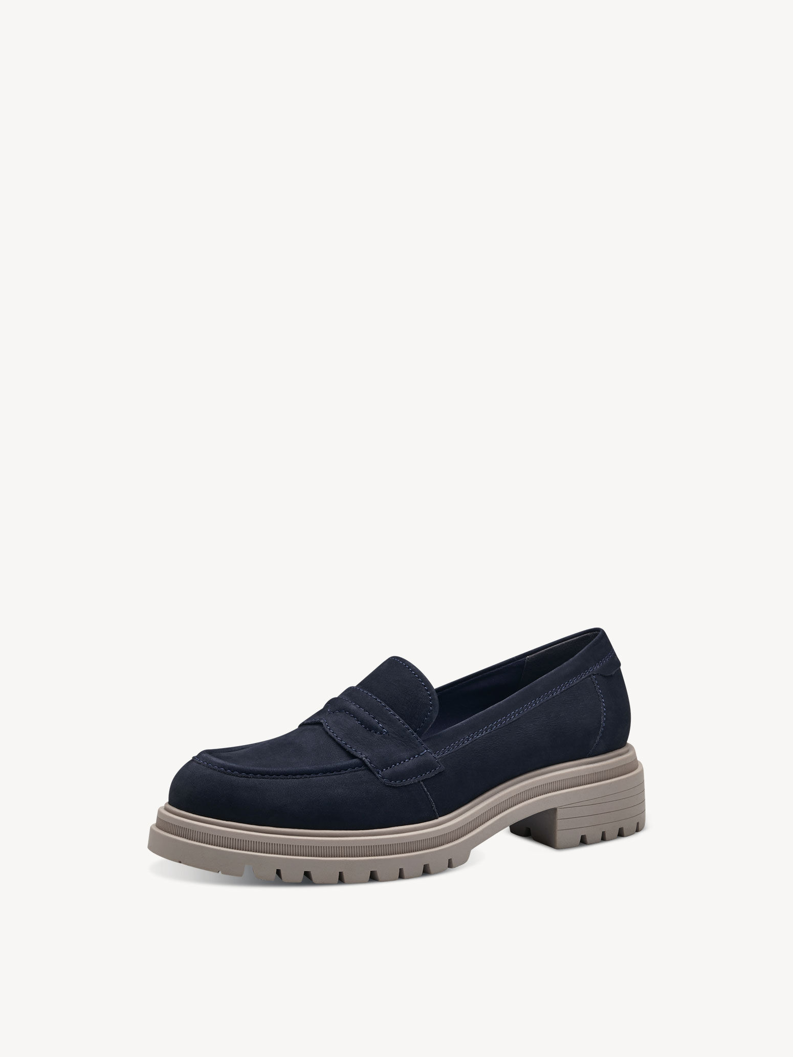 Slipper en cuir - bleu