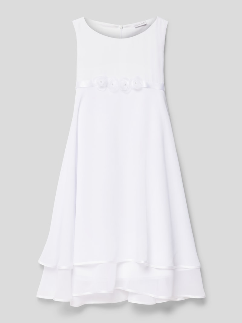 Kleid mit Schleifen-Detail in weiß