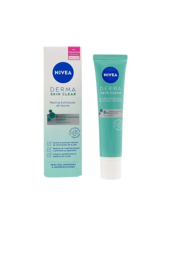 NIVEA  Derma Skin Clear Peeling Exfoliante Gesichtsbehandlung Noche Nivea 40 ml