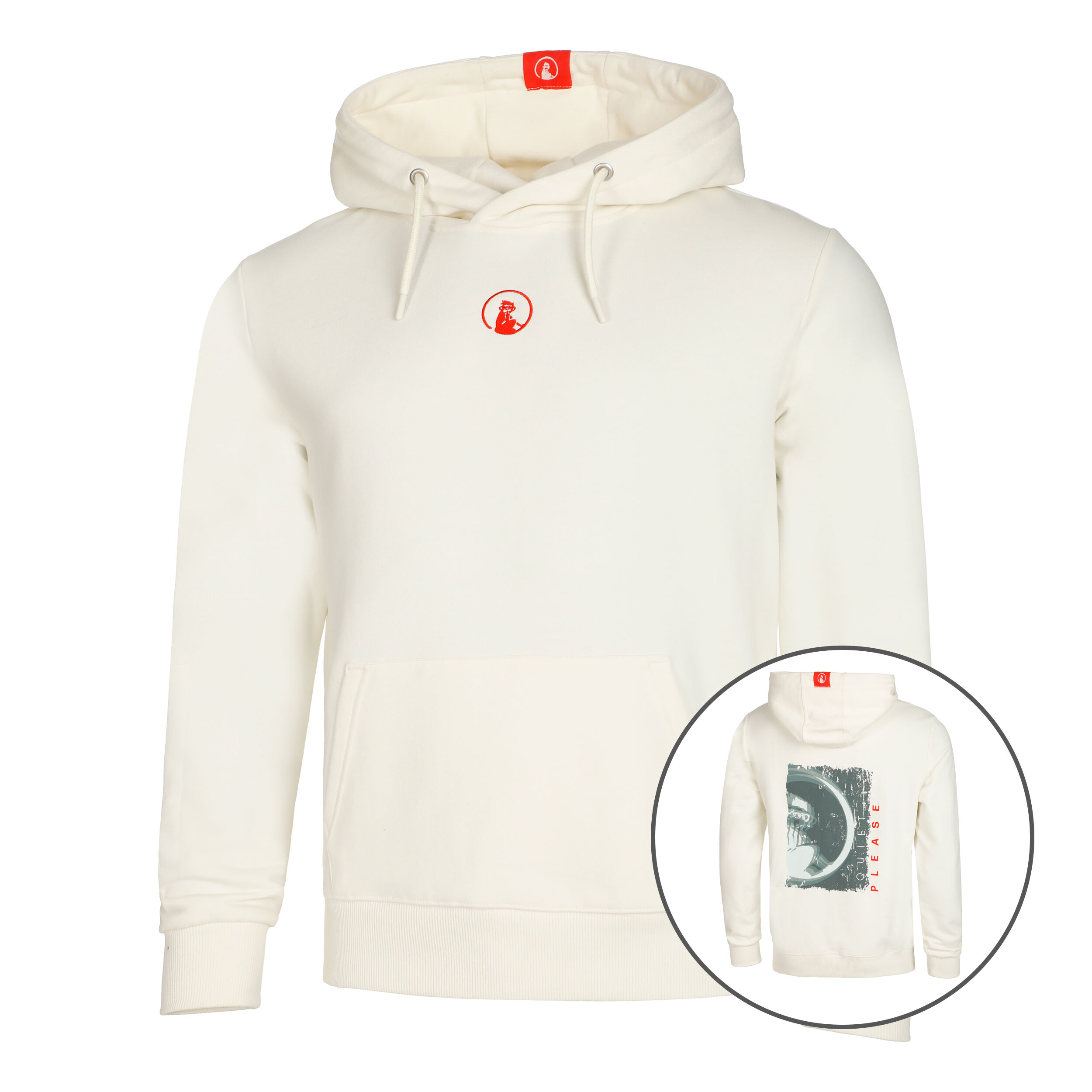 Crossroad Blurred Hoody Herren - Weiß, Salbei
