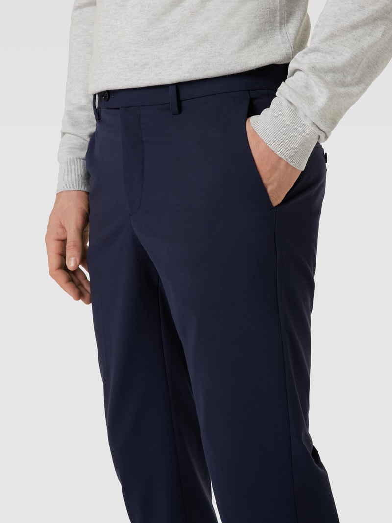 Slim Fit Anzughose mit Eingrifftaschen Modell 'brasilia' in marineblau