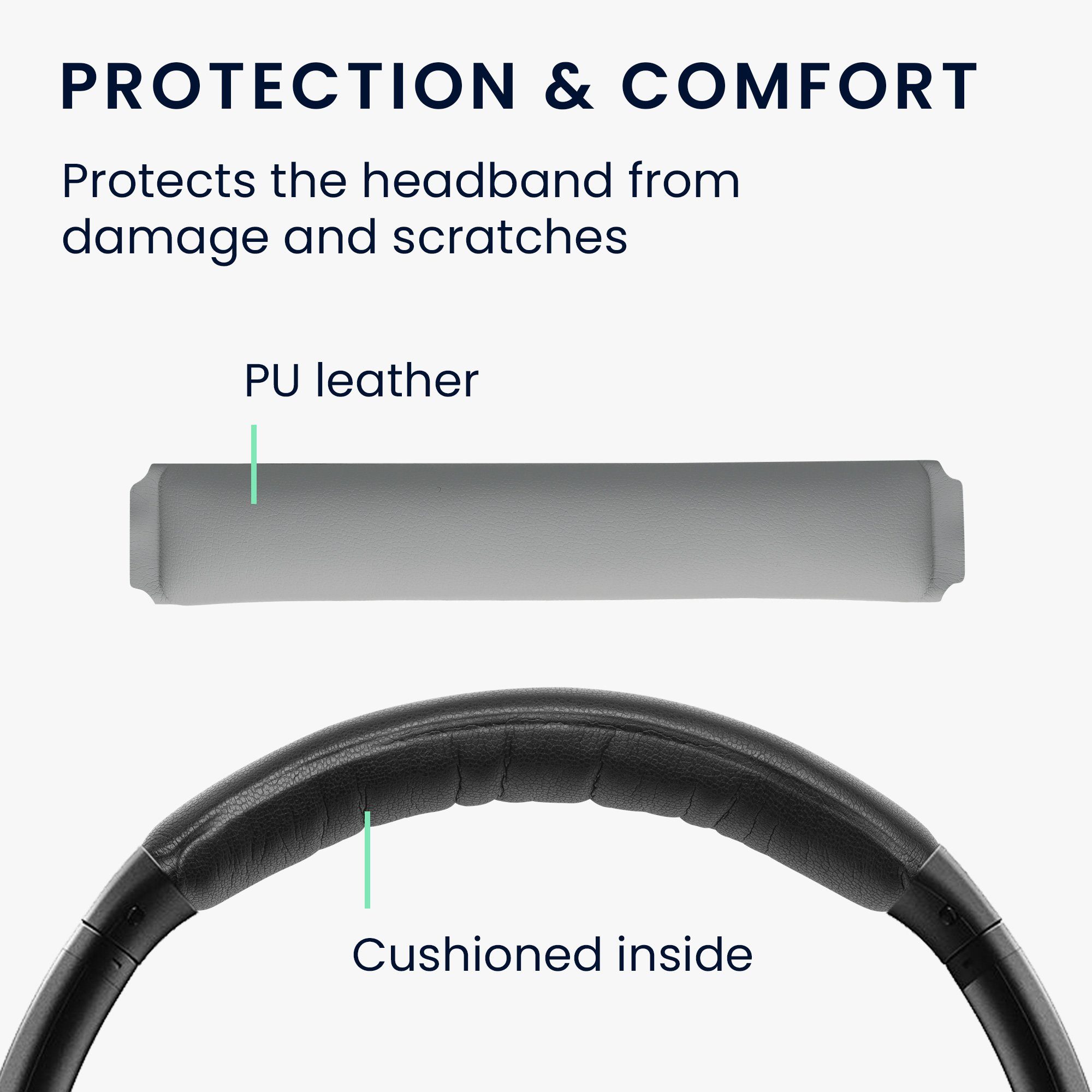kwmobile Bügelpolster Aluminium Kopfhörerhalter für Quietcomfort 35 / QC35 wireless II, Kopfhörer Halter Kabelhalterung
