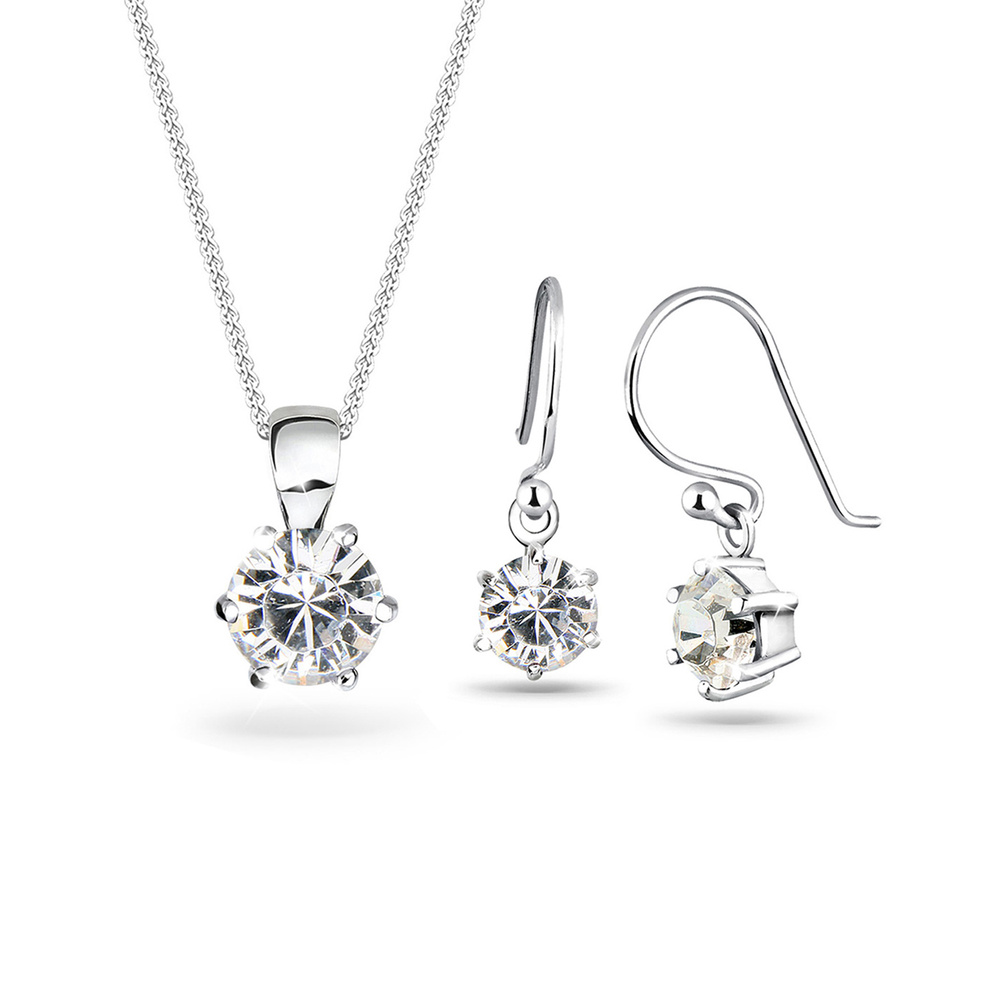 Elli Elli Ensemble de Bijoux 925 Sterling Silber Kristalle Bijoux