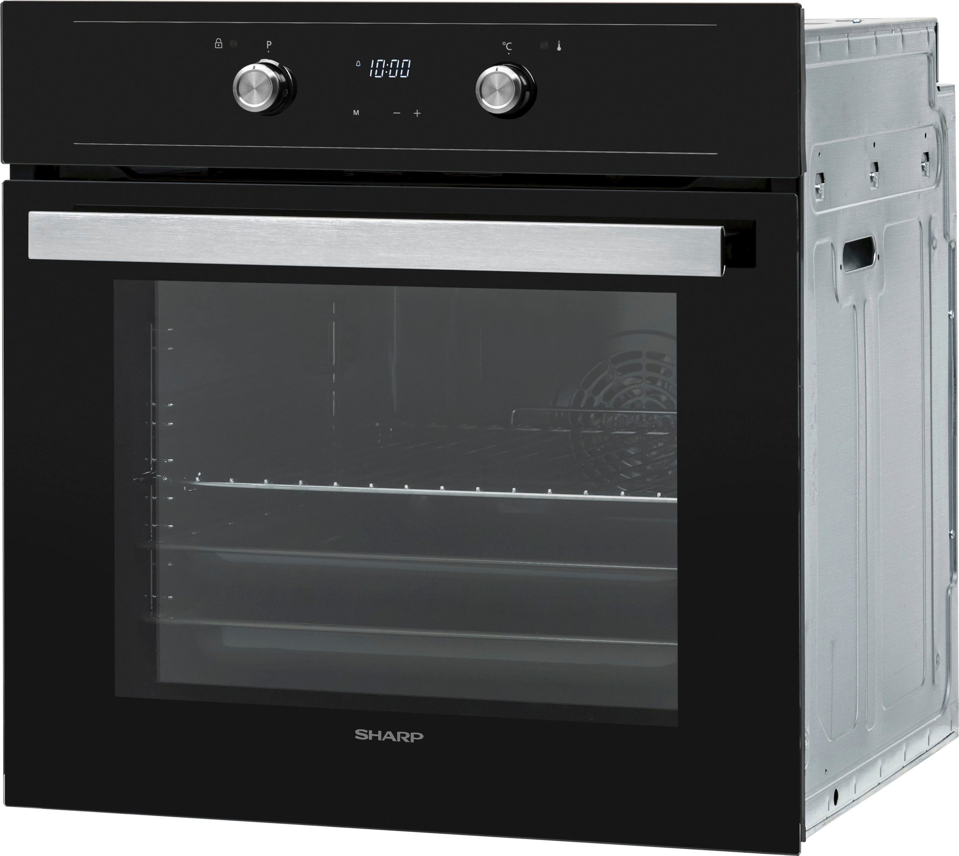Sharp Einbaubackofen K-61DX28BM0-EU, Pyrolyse-Selbstreinigung