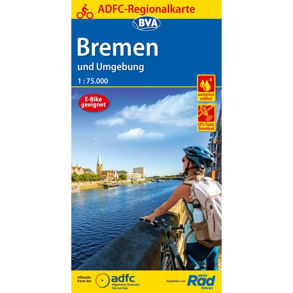 ADFC-REGIONALKARTE BREMEN UND UMGEBUNG, 1:75.000 - Fahrradkarte