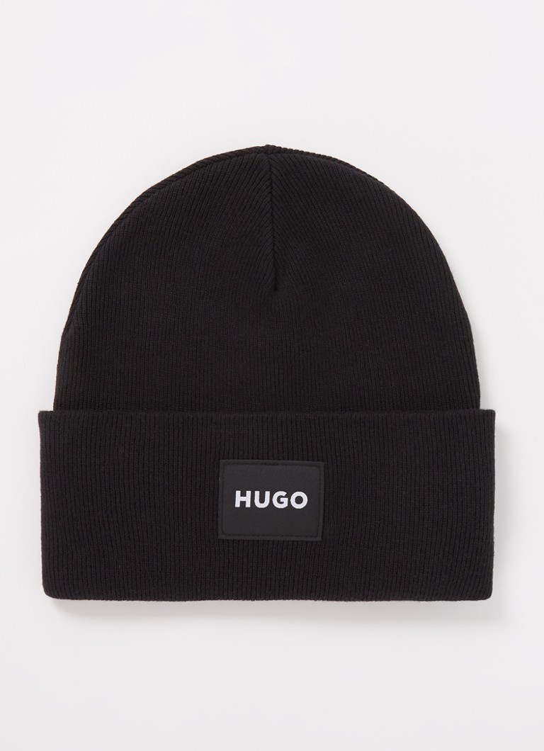 HUGO BOSS Xevon fine-knit beanie with logo
