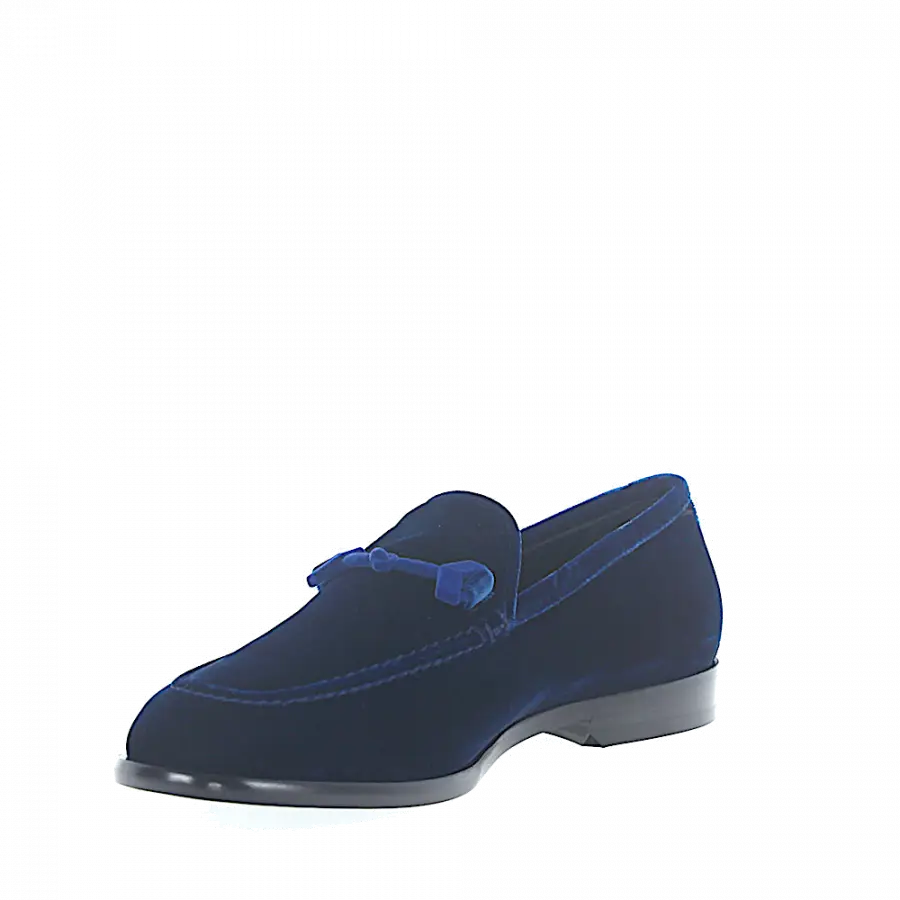 Jimmy Choo - Loafer MARTI Kalbsleder Samt blau - blau