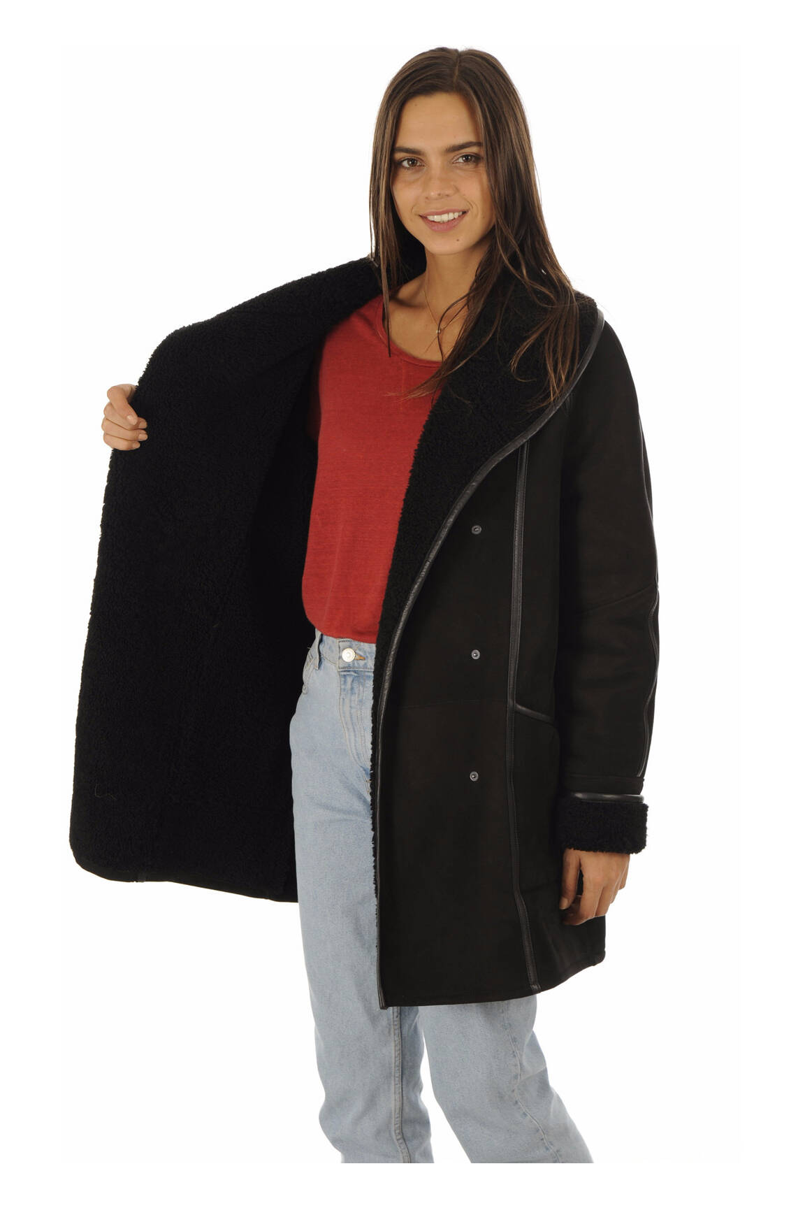 La Canadienne Manteaux Longs Femme couleur noir