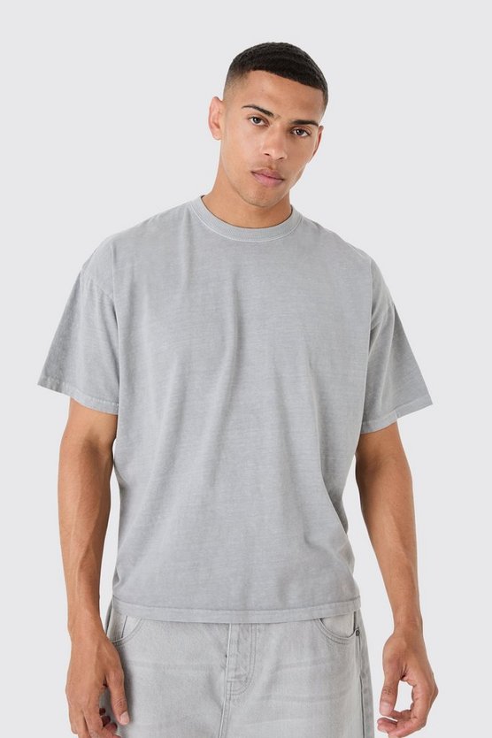Kastiges Oversize T-Shirt mit Slogan