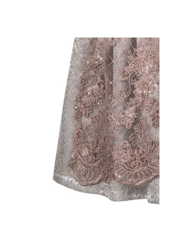 Nübler Kinderdirndl 3-teilig Elena in Silber Taupe günstig kaufen