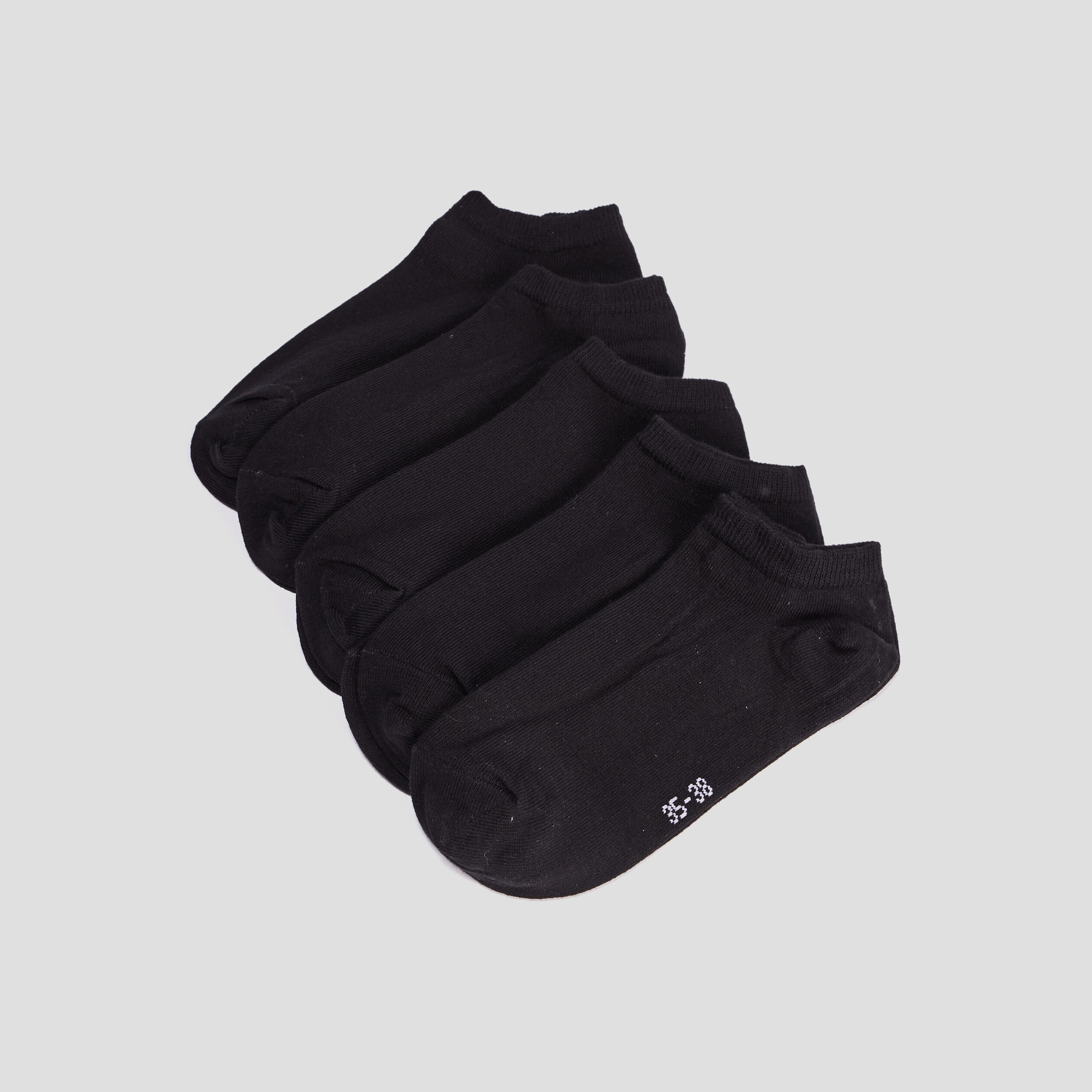 Lot 5 paires socquettes noir femme | La Halle