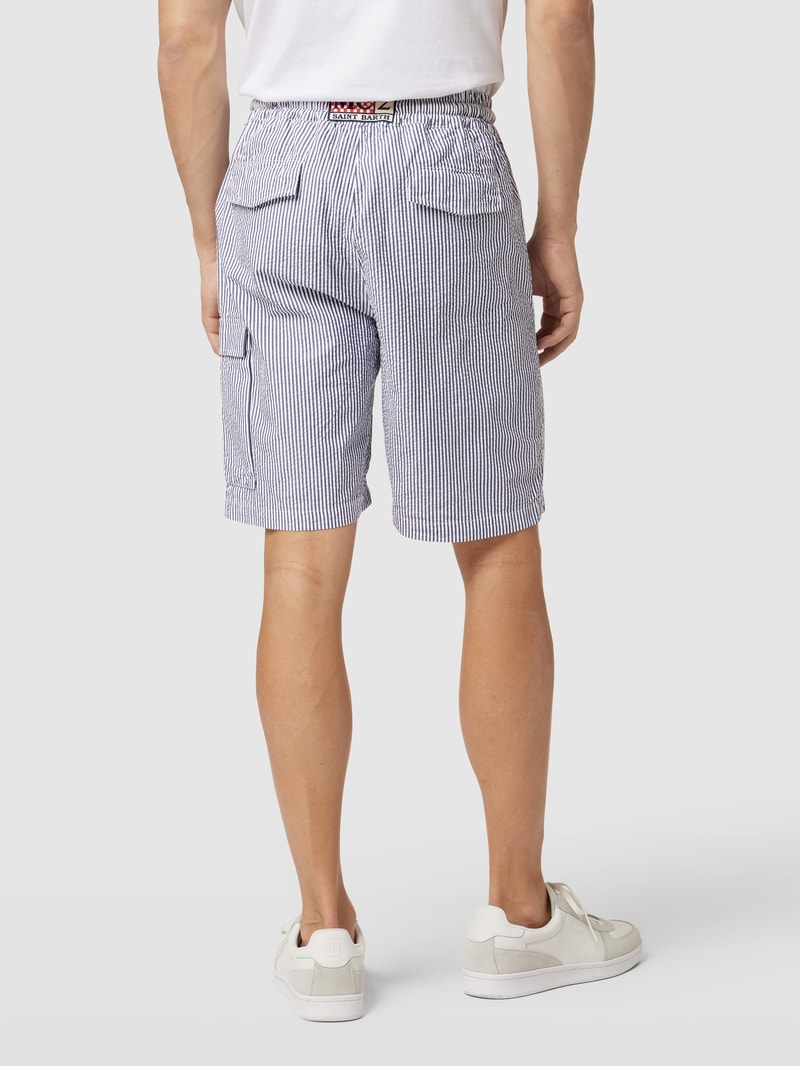 Bermudas mit Streifenmuster Modell 'MARSEILLE' in blau