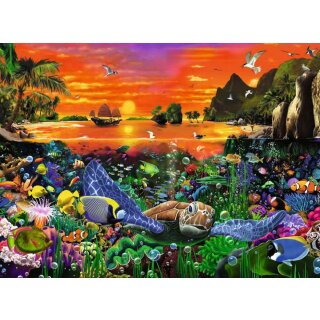 Ravensburger Puzzle: Schildkröte im Riff (500 Teile)