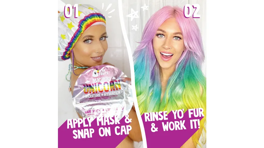 Bear Fruits Haarkur/Balsam/ Unicorn Hair Mask + Cap 20ml 20 ml