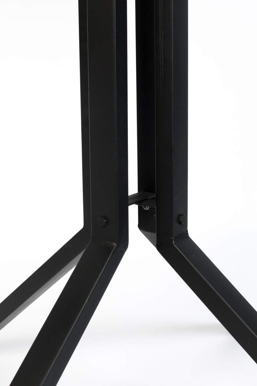 Trendmöbel24 Bartisch Bartisch MAZE rund Schwarz Ø 75 x 93 cm