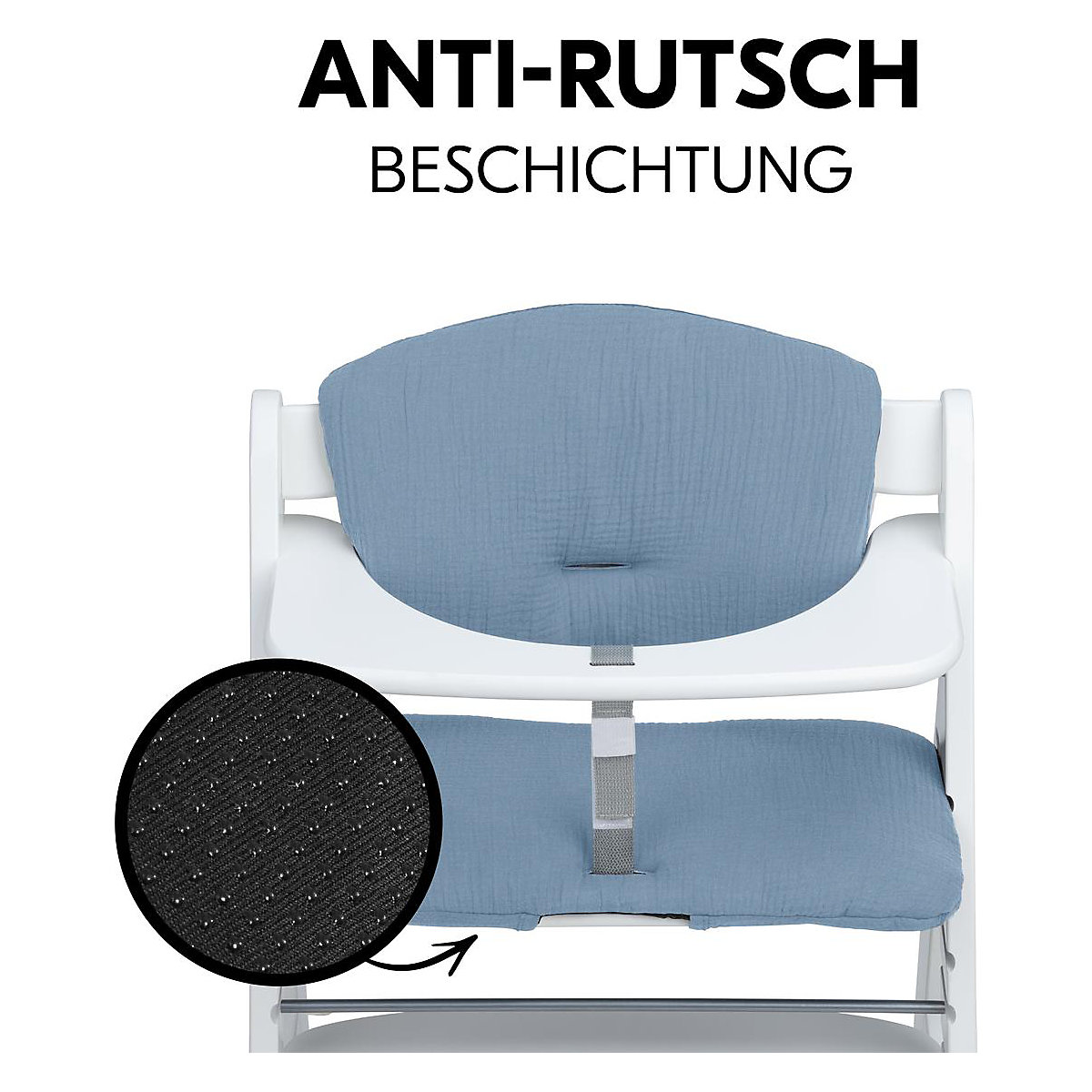 Hochstuhlauflage, Dusty Blue