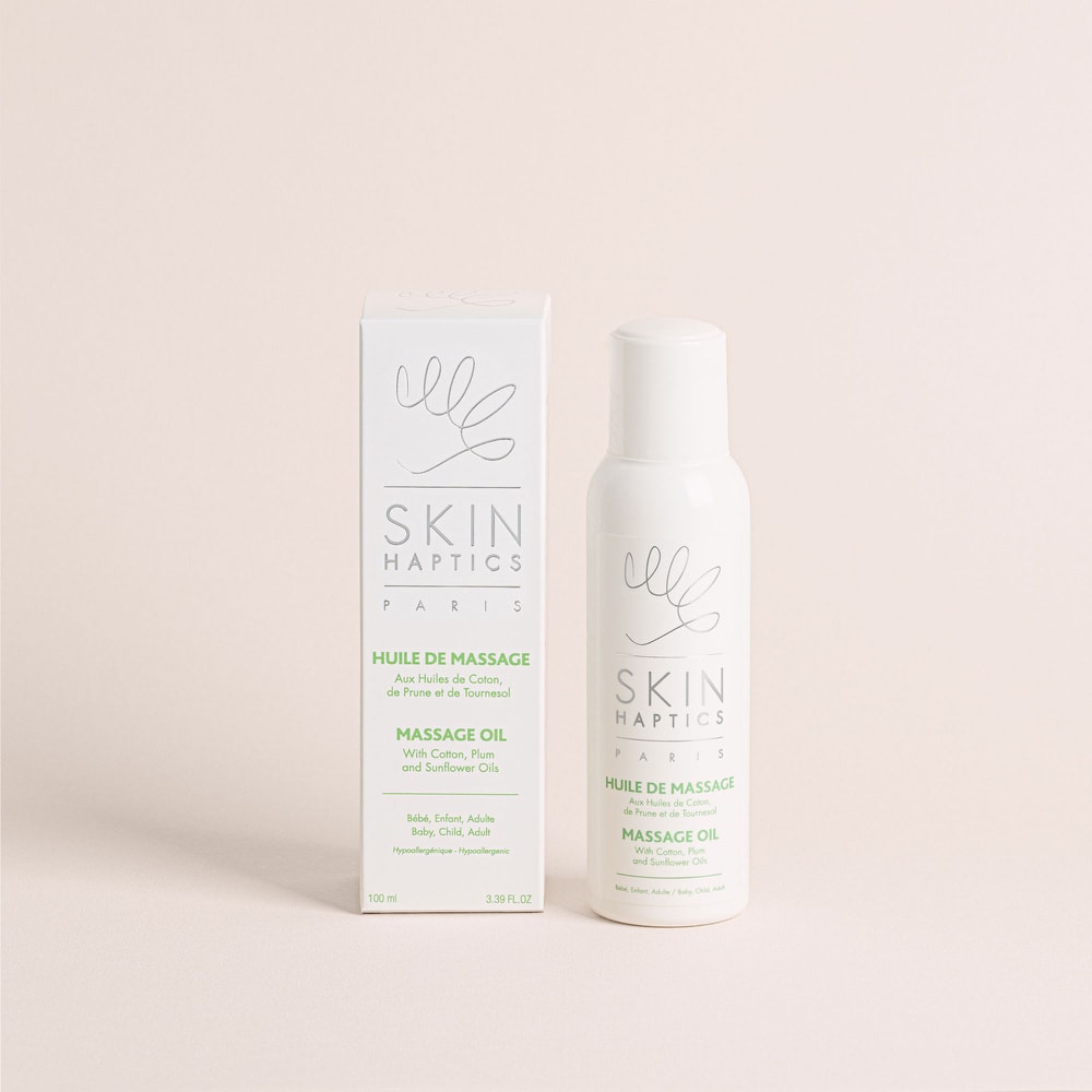 skinhaptics Huile de Massage aux huiles de coton, de prune et de tournesol Huile de massage