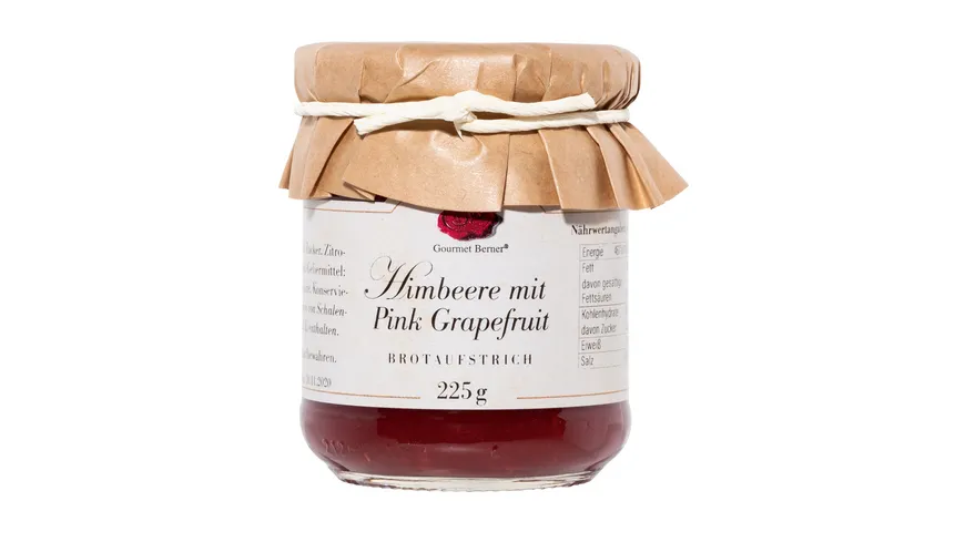 Gourmet Berner Fruchtaufstrich Himbeere mit Pink Grapefruit 225 g