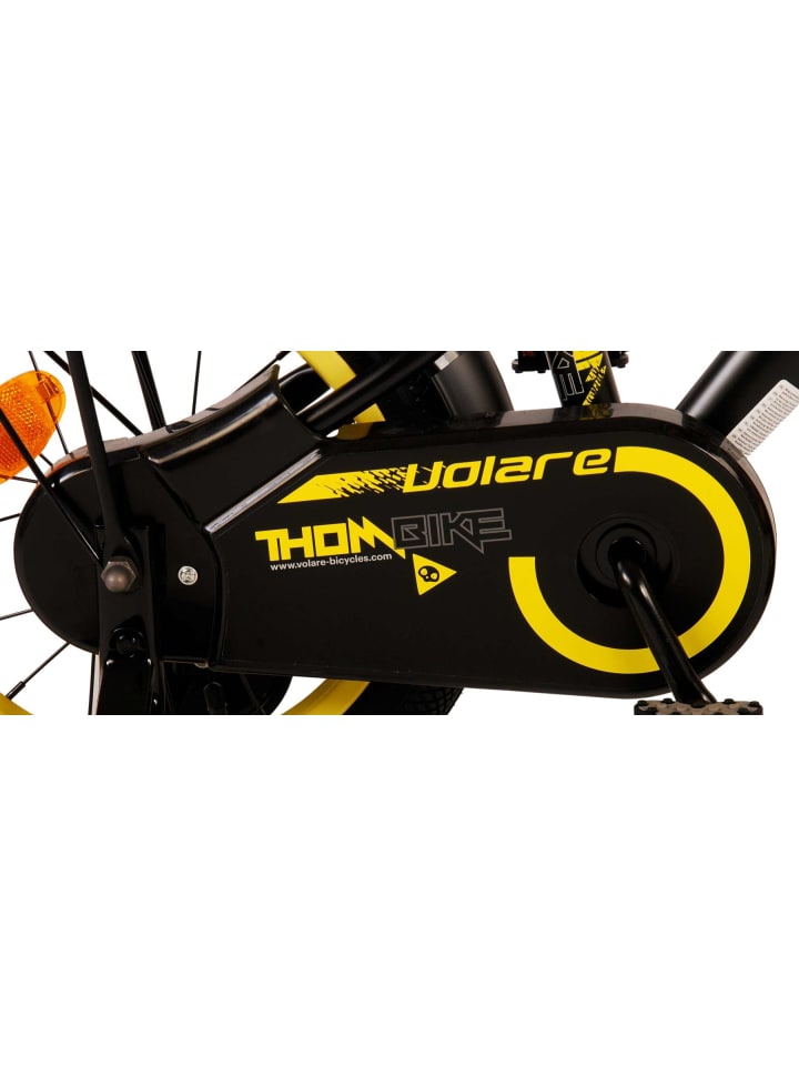 Volare Kinderfahrrad Thombike für Jungen 14 Zoll Kinderrad in Schwarz Gelb 4 Jahre günstig kaufen onesize