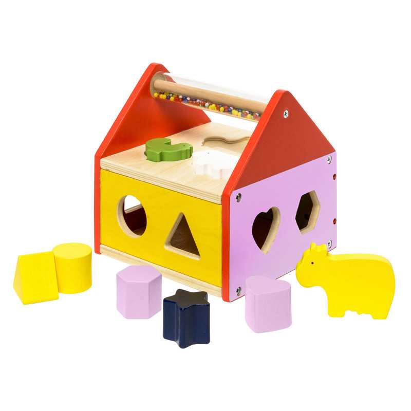 Maison boîte à formes et encastrement en bois Oxybul