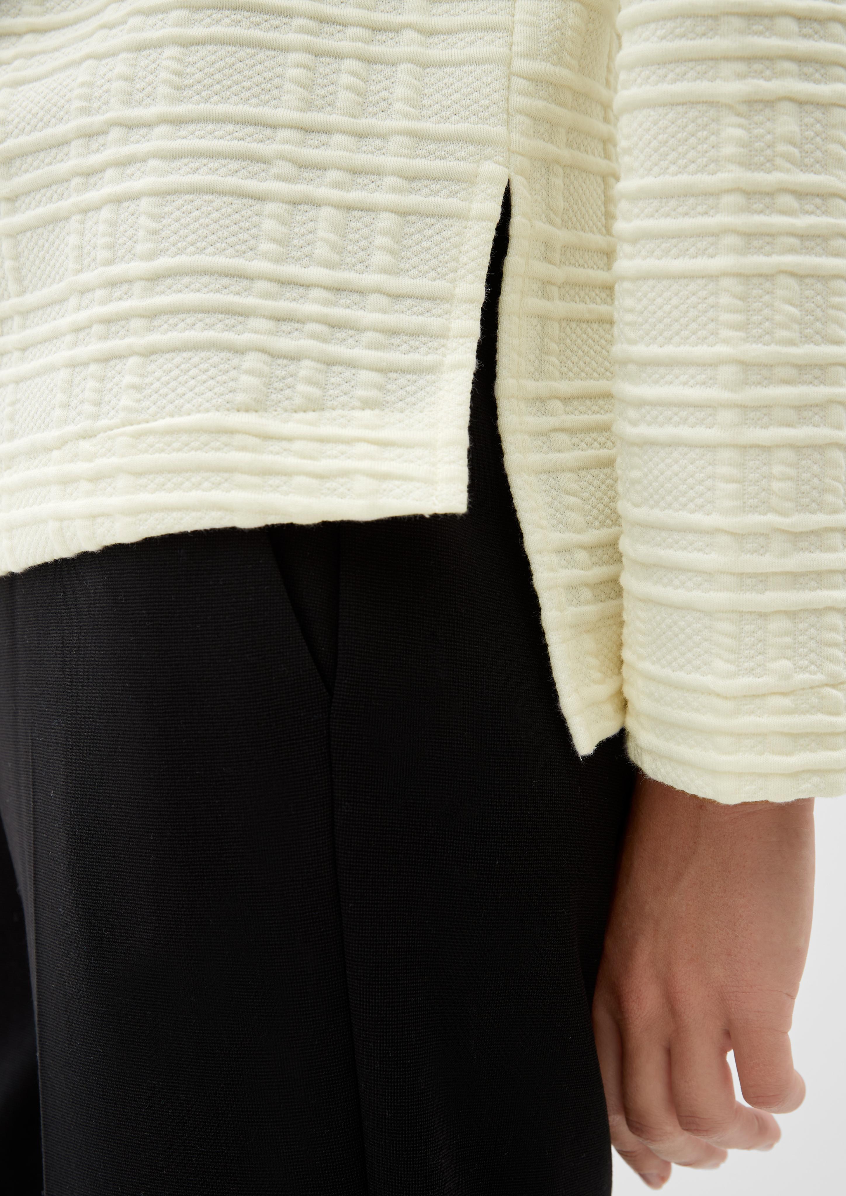 Sweatshirt aus kariertem Jacquard  2121844-0200