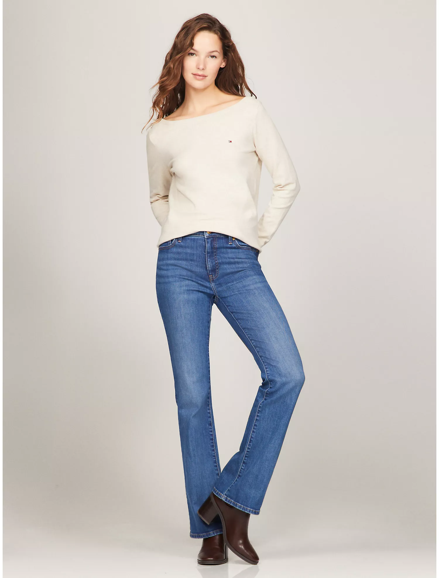 Solid Boatneck Sweater