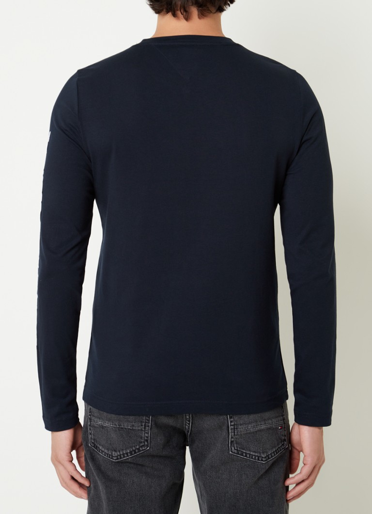 Tricou cu mânecă lungă Tommy Hilfiger cu logo imprimat