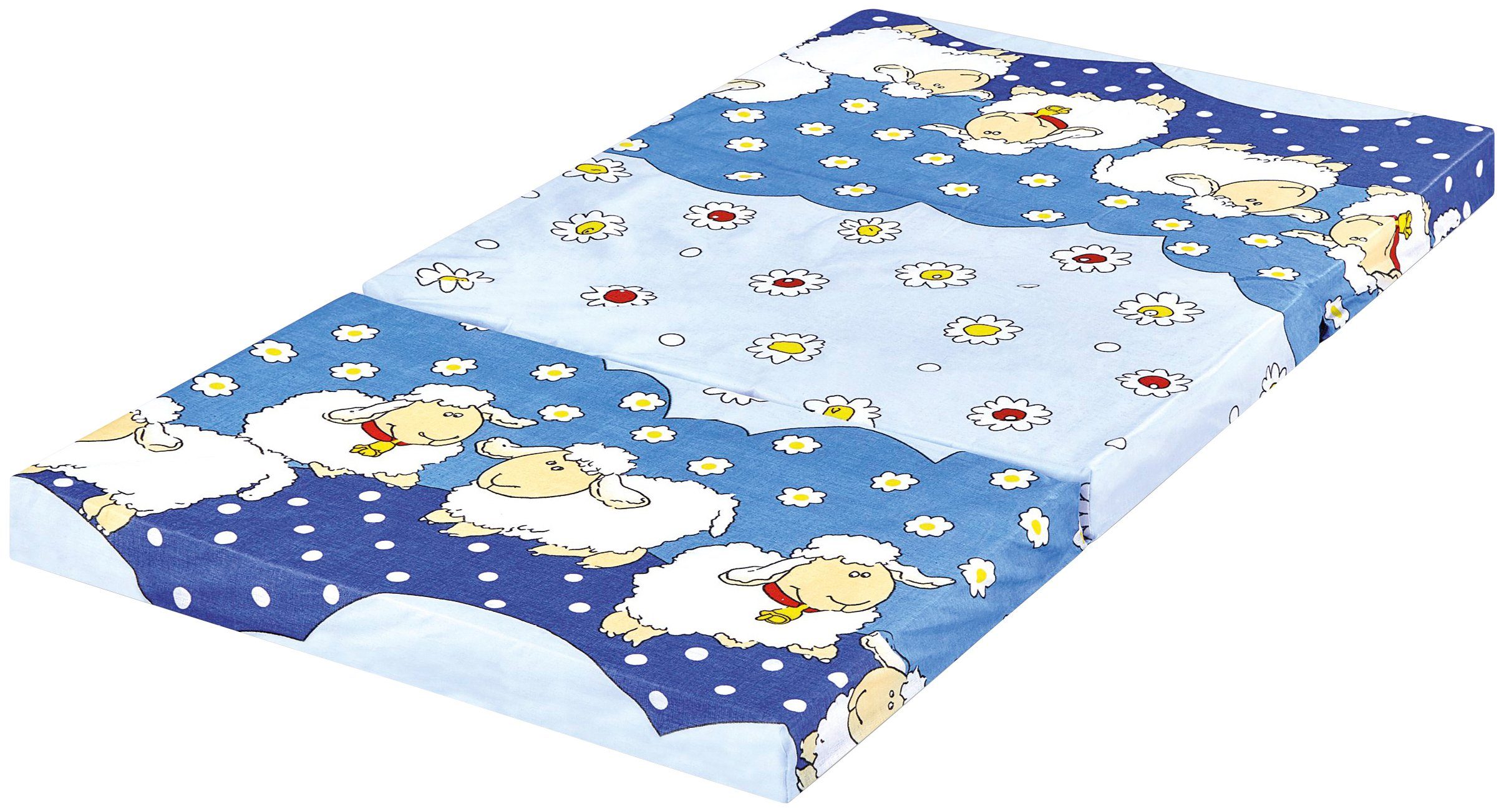 Klappmatratze Kinder-Reisematratze schwarz, Bambini, 6 cm hoch, Qualitätsschaumstoff