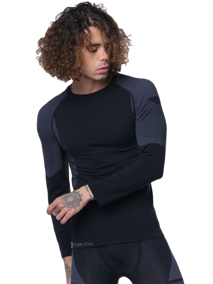 Stark Soul® Skiunterwäsche - Hemd Seamless Funktionsunterwäsche in schwarz/grau günstig kaufen