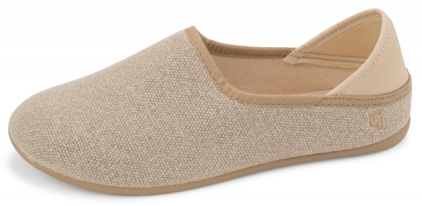 Gottstein ~ Leinen Slipper Slip-On Vegan ~ beige