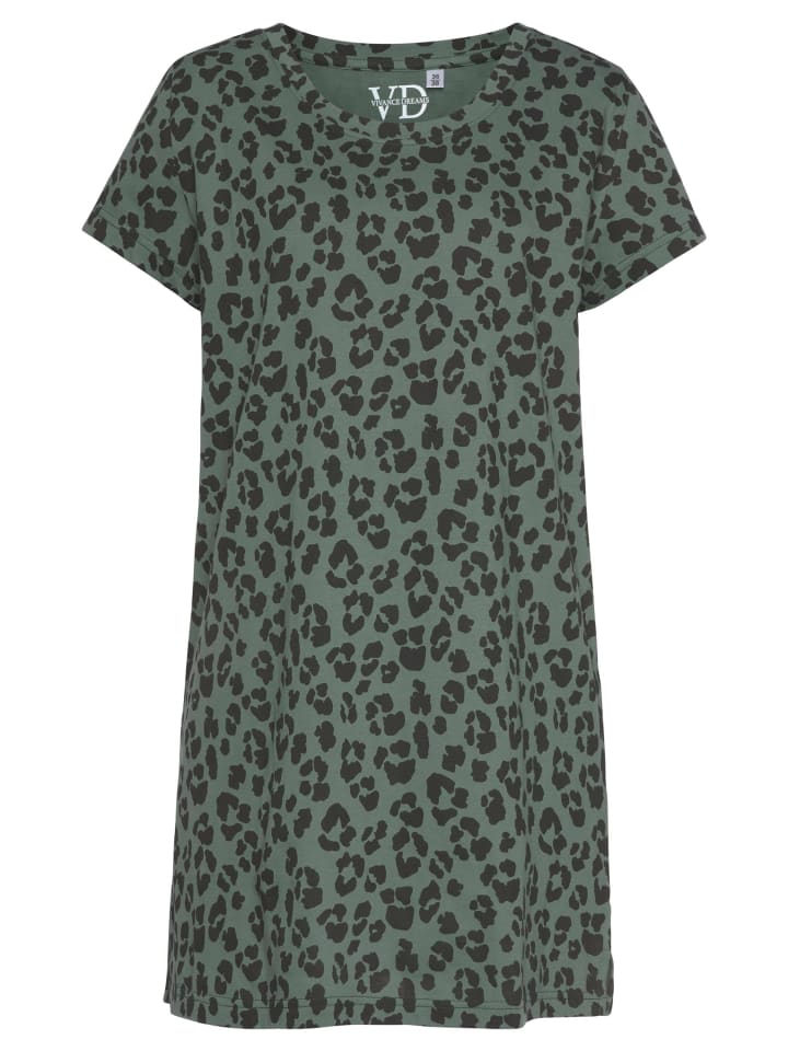 VIVANCE DREAMS Sleepshirt in ecru-schwarz-gemustert günstig kaufen