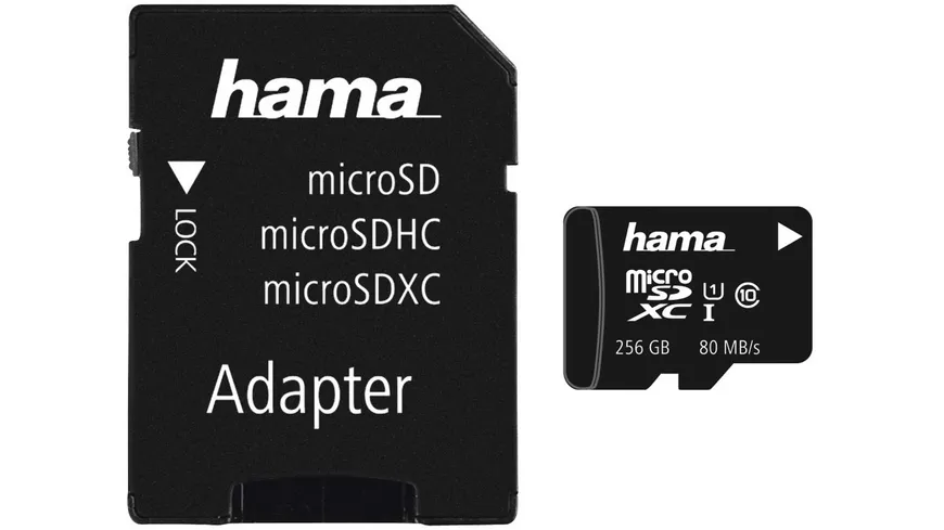 Hama microSDXC 256GB Class 10 UHS-I 80MB/s + Adapter/Mobile